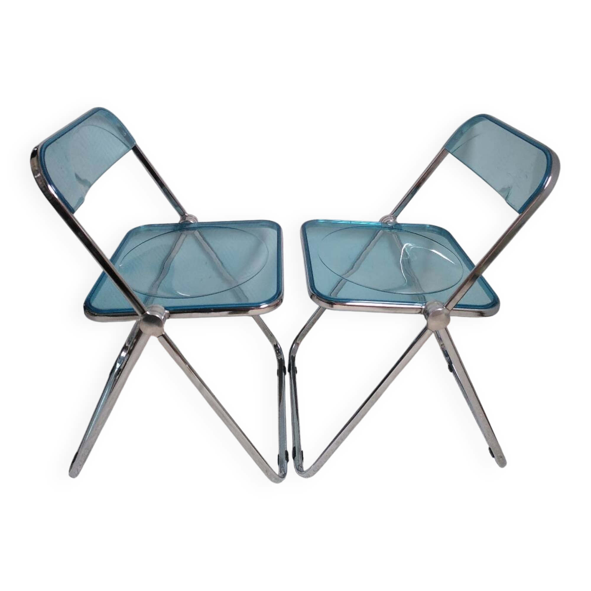 Paire de chaises ' Plia' de Piretti pour Castelli