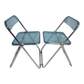 Pair of 'Plia' chairs by Piretti for Castelli