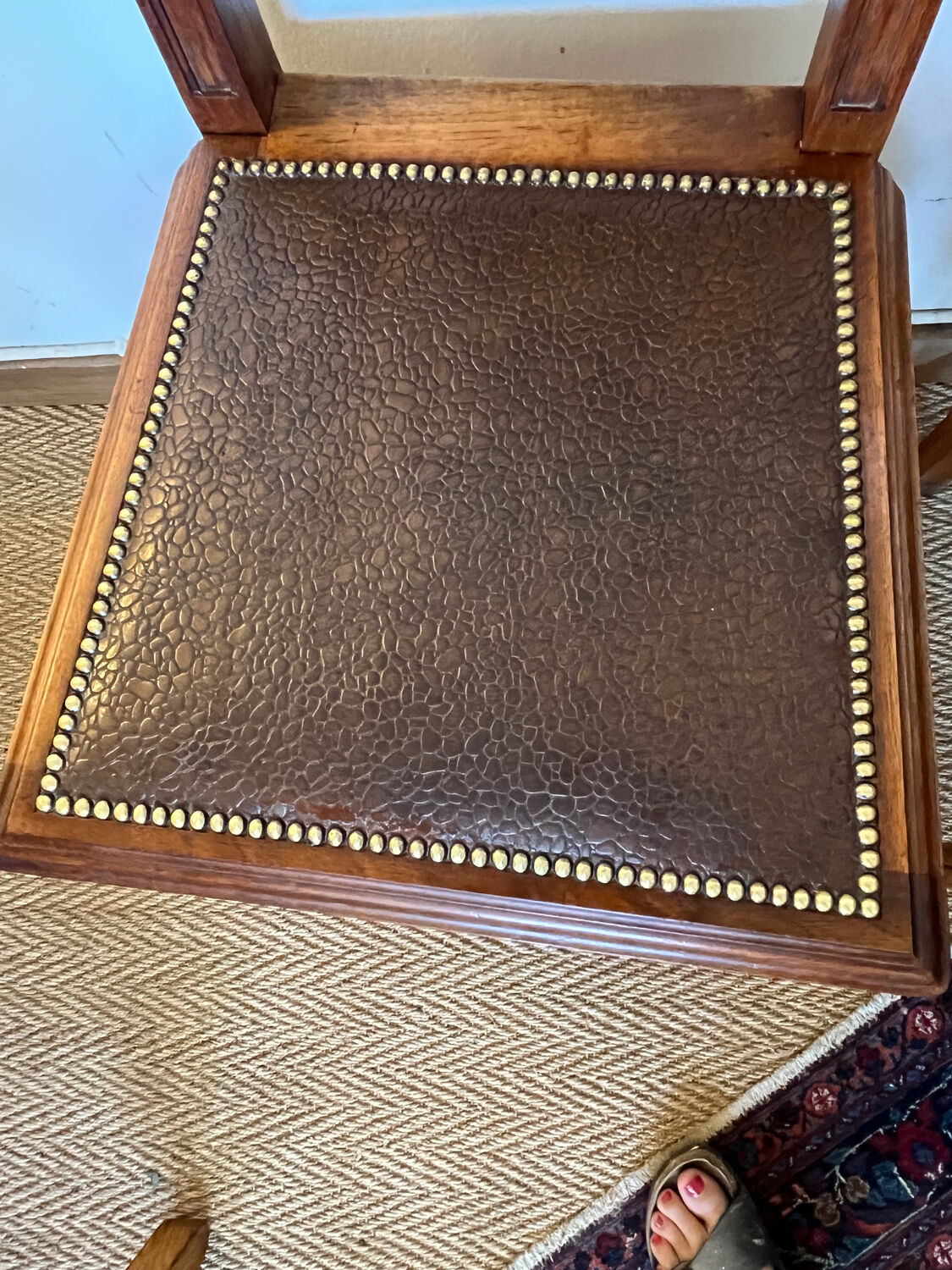Pair of art deco style wooden chairs