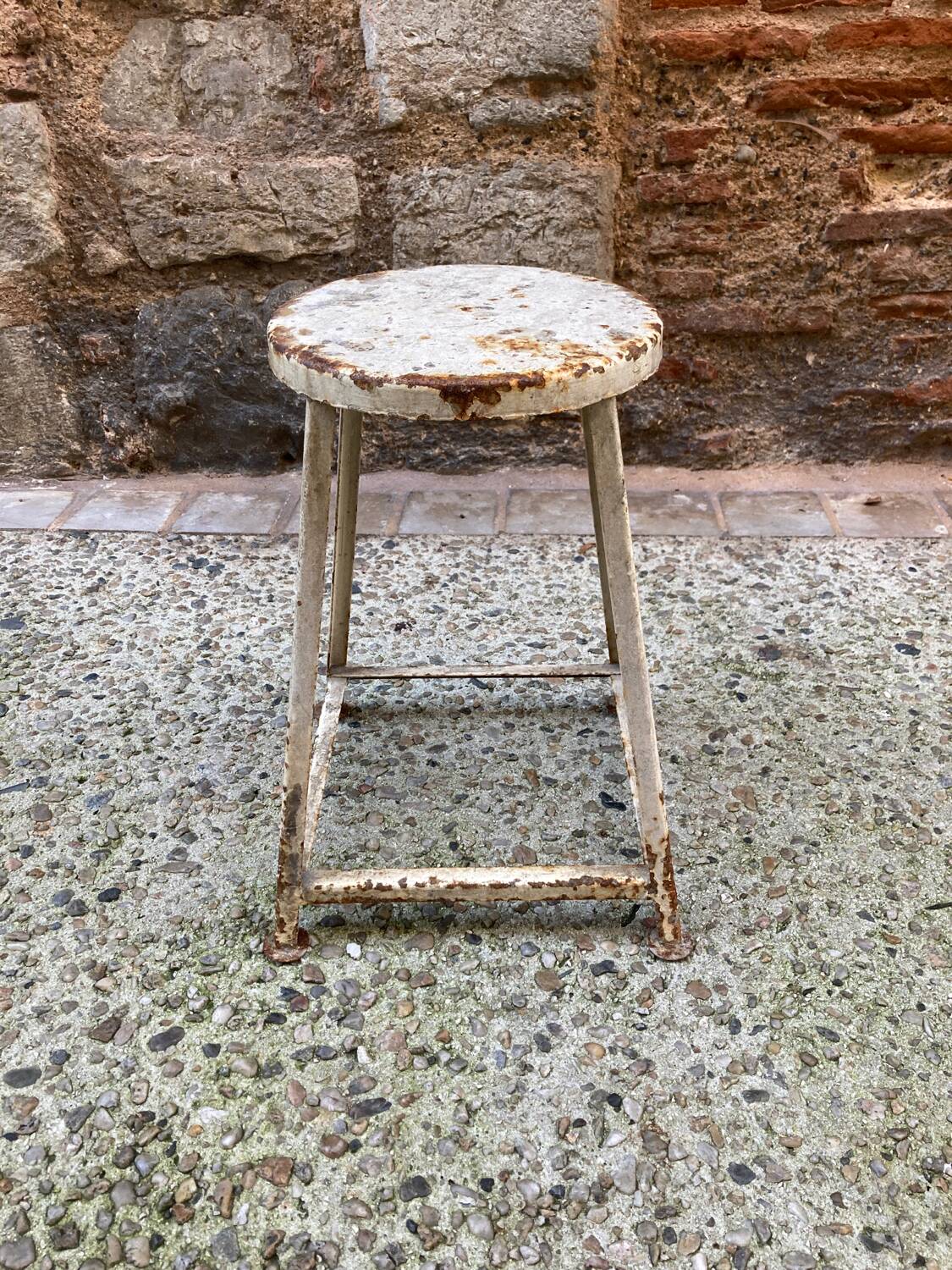 Industrial metal stool