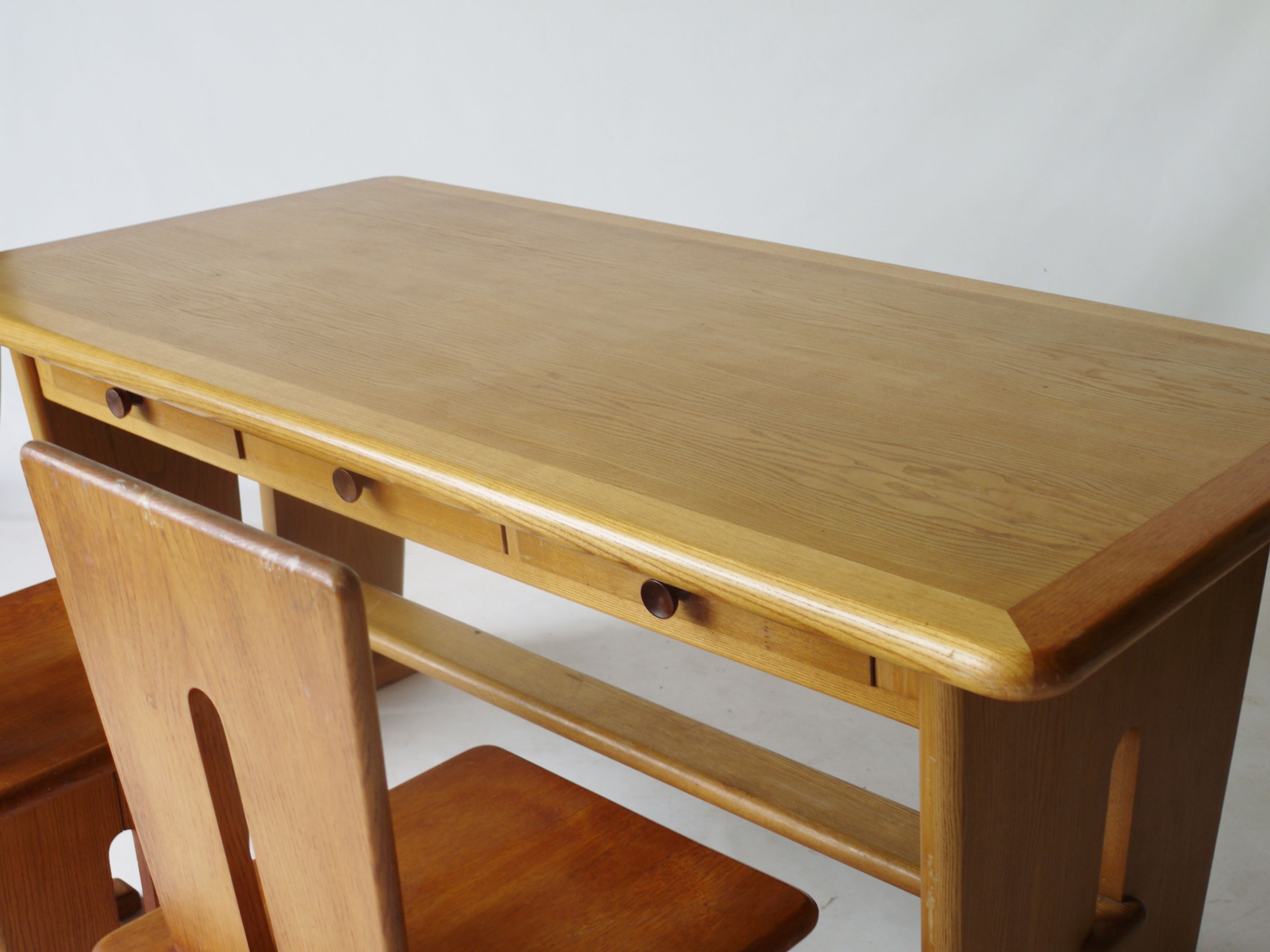 Bureau en chêne double face par Bas van Pelt pour EMS Overschie années 1930