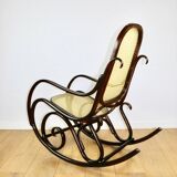 Rocking chair on runners, original brown, 1970s - very good condition