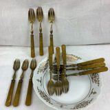 Box of 12 old dessert forks