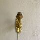 Bronze wall light, golden brass, clip-on wallpaper lampshade