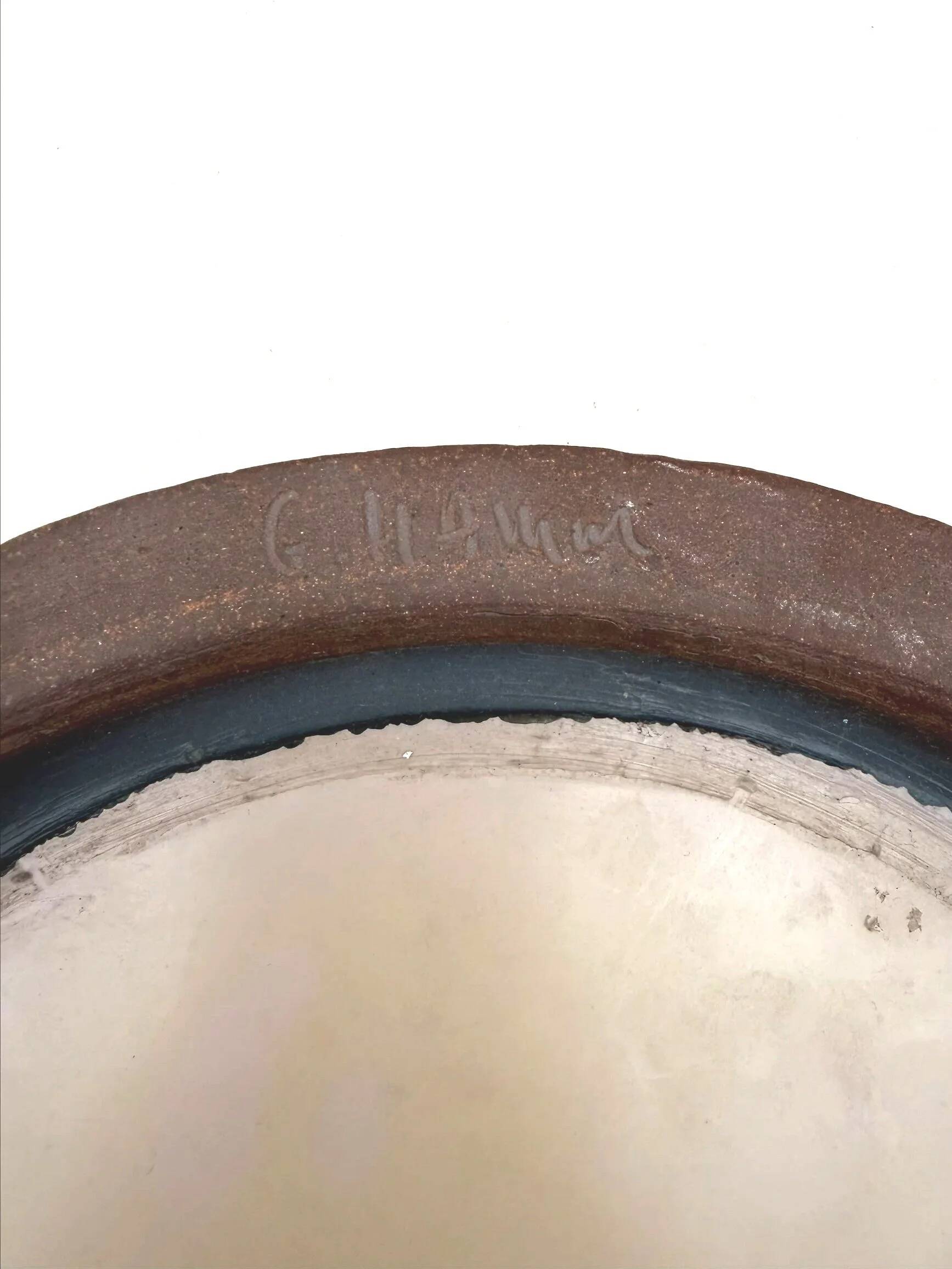 Gabriel Hamm ceramic mirror, France 1970