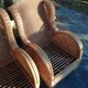 Paire de fauteuils en rotin
