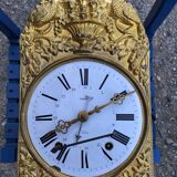 Comtoise clock in cherry style Louis XV period 19th region Fougères.