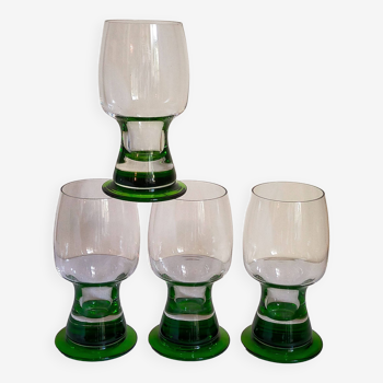 Quatre verres en cristal vintages XXL