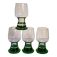 Four vintage XXL crystal glasses