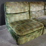 Rolf Benz modular corner sofa - green velvet - 1970s