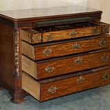 George III commode circa 1770 in walnut by Thomas Chippendale.