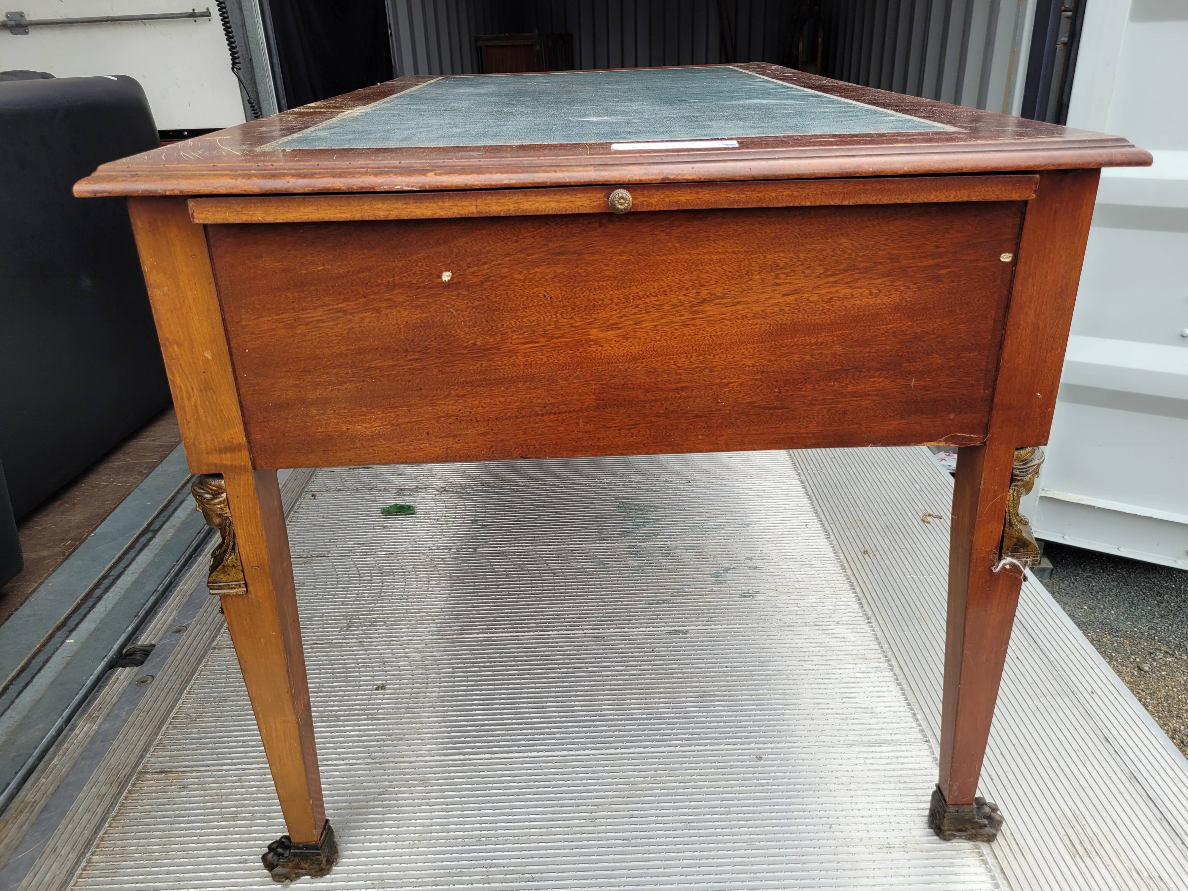 Henry II style two-body desk