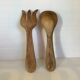 Olive wood salad cutlery