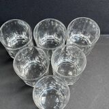 6 Baccarat whiskey tumblers – ½ strong crystal - Art Nouveau
