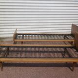 set of 2 beds 1950 Scandinavian veneer