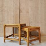 Rattan nesting tables