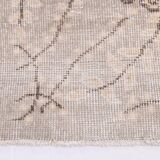 6x9 Ash Gray Handmade Wool Turkish Vintage Rug, 188x290Cm SK 5073