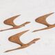 Flying Birds Mid-Century teak by Kunsthaus E. Oelker, 1960s, Set of 5