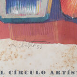 'el círculo artístico de sant lluc' - still life lithograph