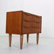 Scandinavian modern teak chest of drawers, small cabinet 1960 denmark