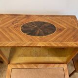 Wooden drop-leaf secretary in Louis XV style – Floral decoration