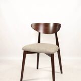 Set of 4 heritage herringbone natural linen dining chairs