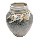 Glazed ceramic vase signed