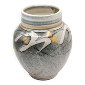 Glazed ceramic vase signed