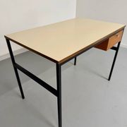 Vintage small desk designed by Pierre Paulin CM217 from the 1960s, wood and metal.
