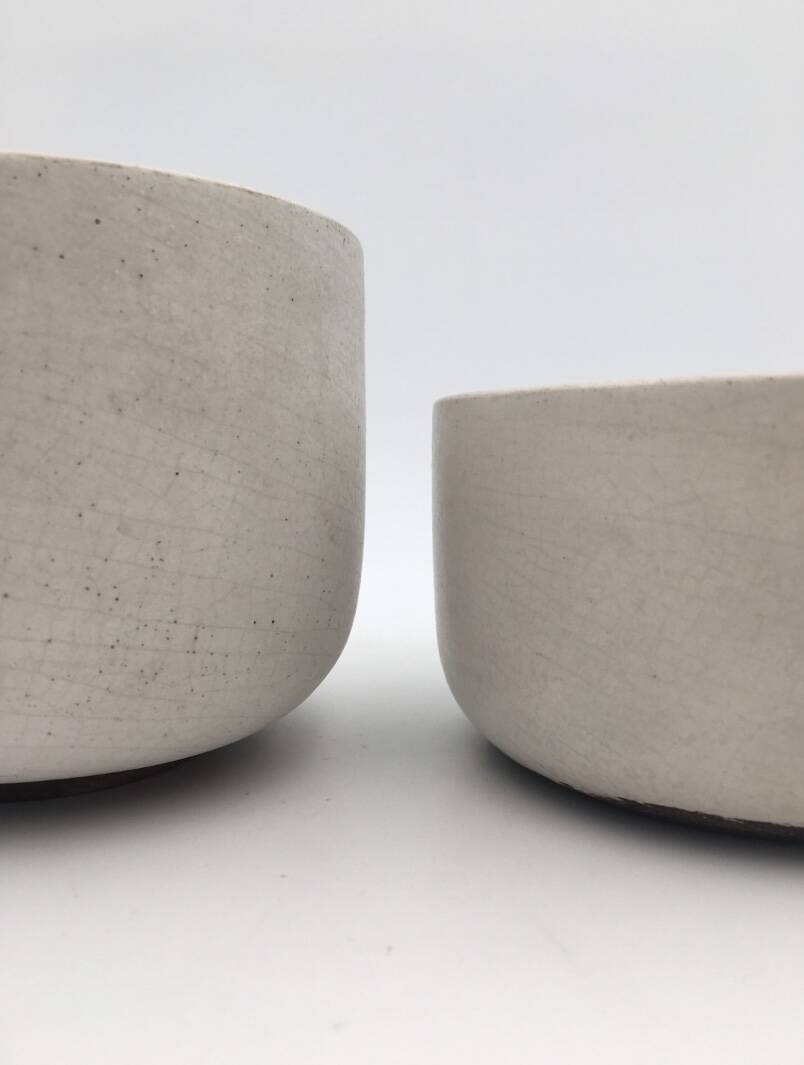 KERAMOS Sèvres - Two covered ceramic pots 1950s