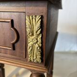 Pair of Louis XVI style bedside tables – gilt bronze details