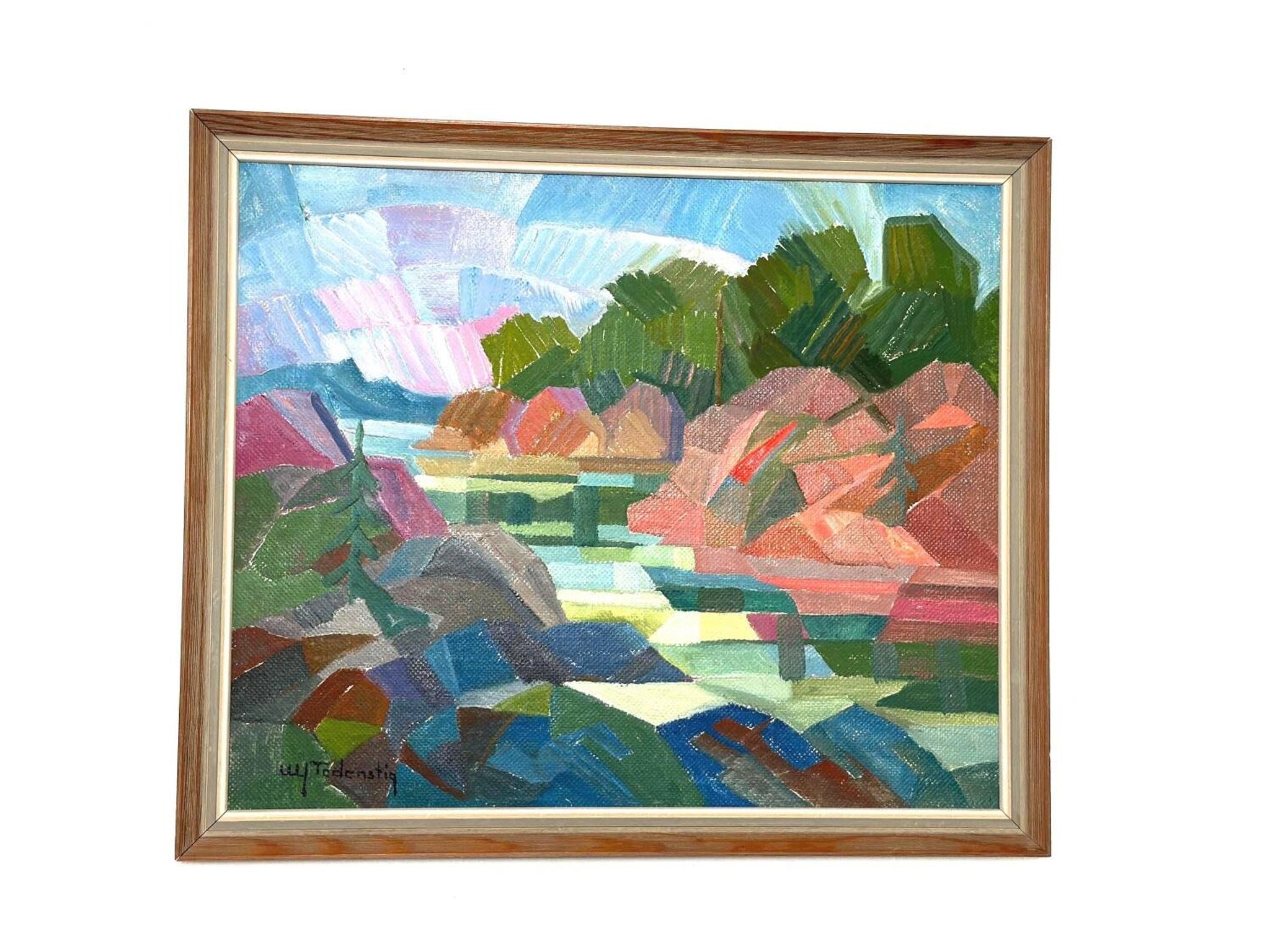 Swedish Oil on Canvas – “Autumn Landscape” by Ulf Tedenstig (1937–1999