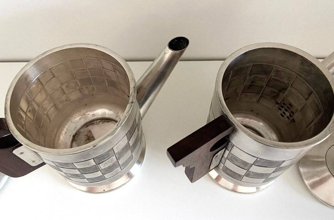 Tea & Coffee Service Pieces Silver-Plated Metal Art Deco A.S Stamp