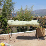 Old wrought iron bench