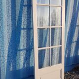 Lot of a double oak glass door