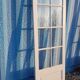 Lot of a double oak glass door