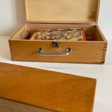 3 vintage dovetail wooden boxes