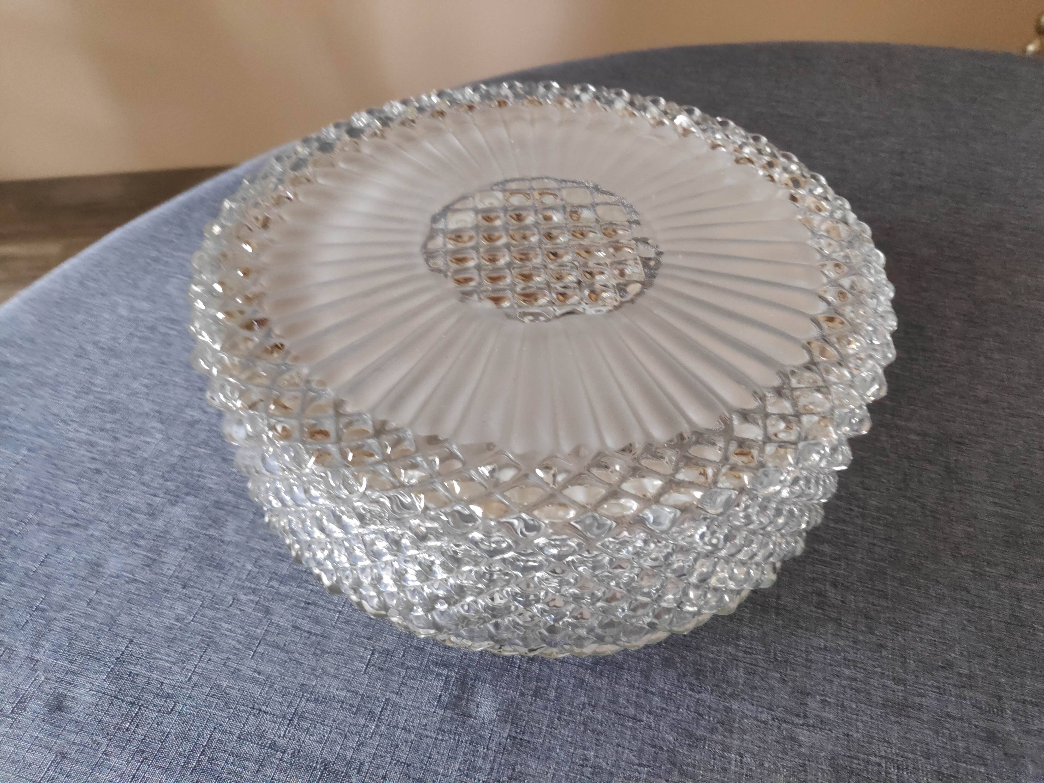 Large round glass ceiling light