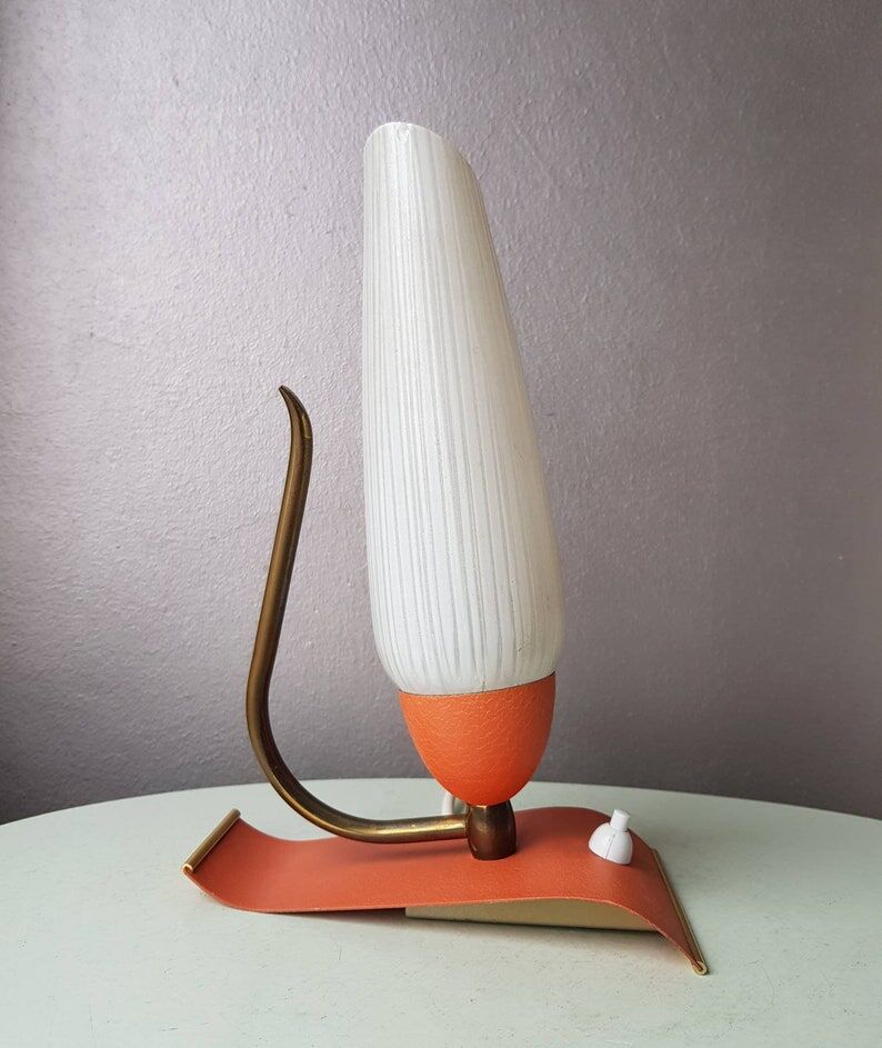 Italian night light 60s orange
