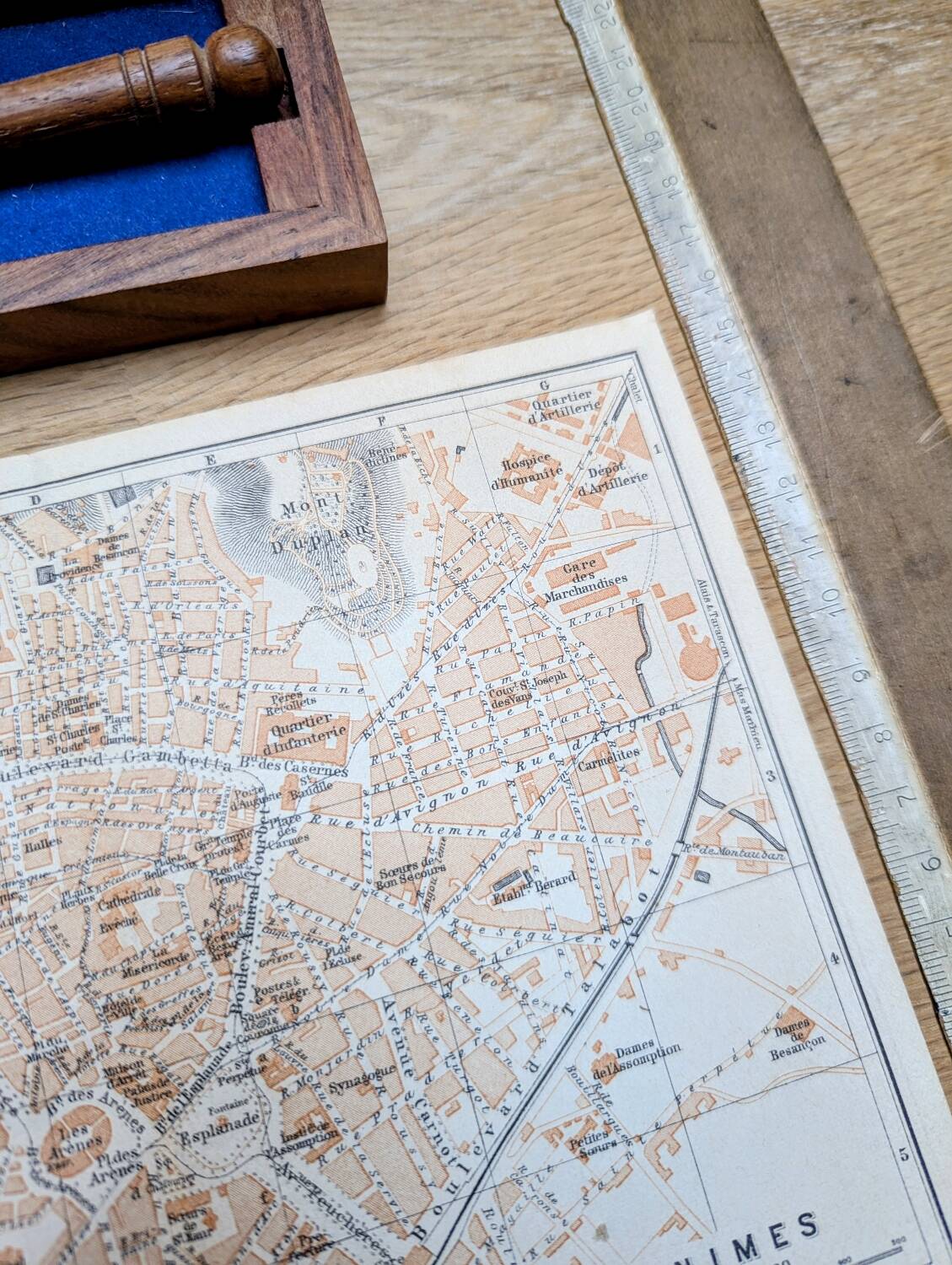 Nîmes, Gard, original plan printed in 1906.