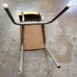 Petite chaise ecole 1950s tubee formica jaune
