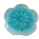 Pair of vintage turquoise flower bowls LBMDJ – 60s/70s