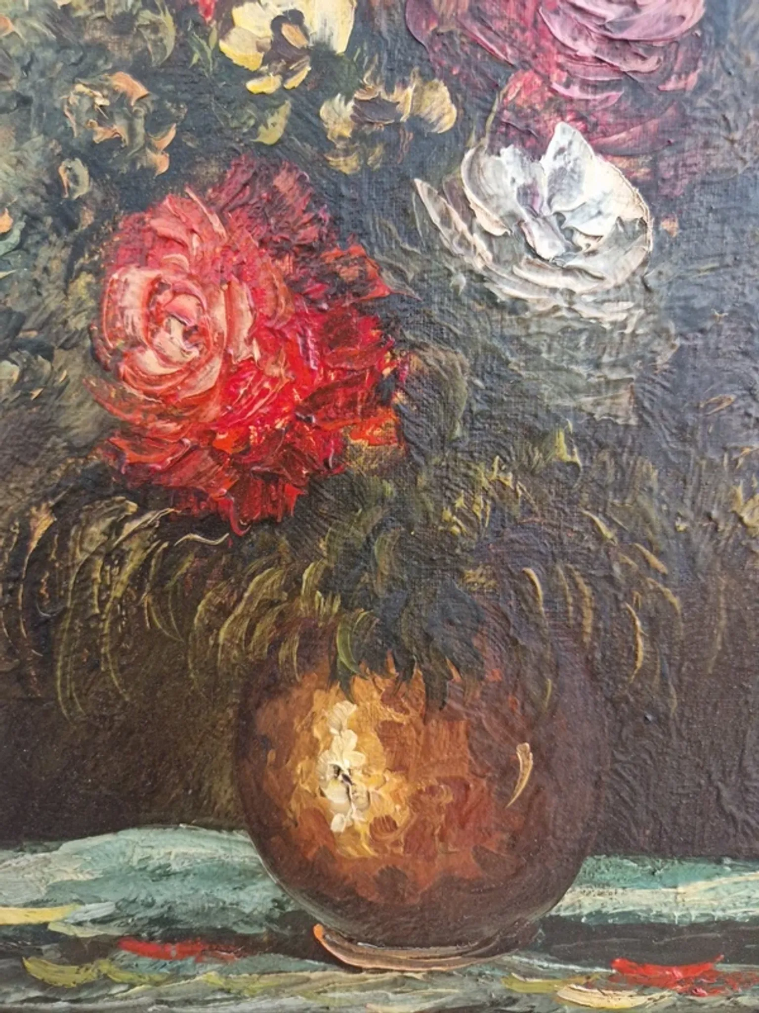 Robert Mogisse (1933) - Oil on canvas - Bouquet of flowers