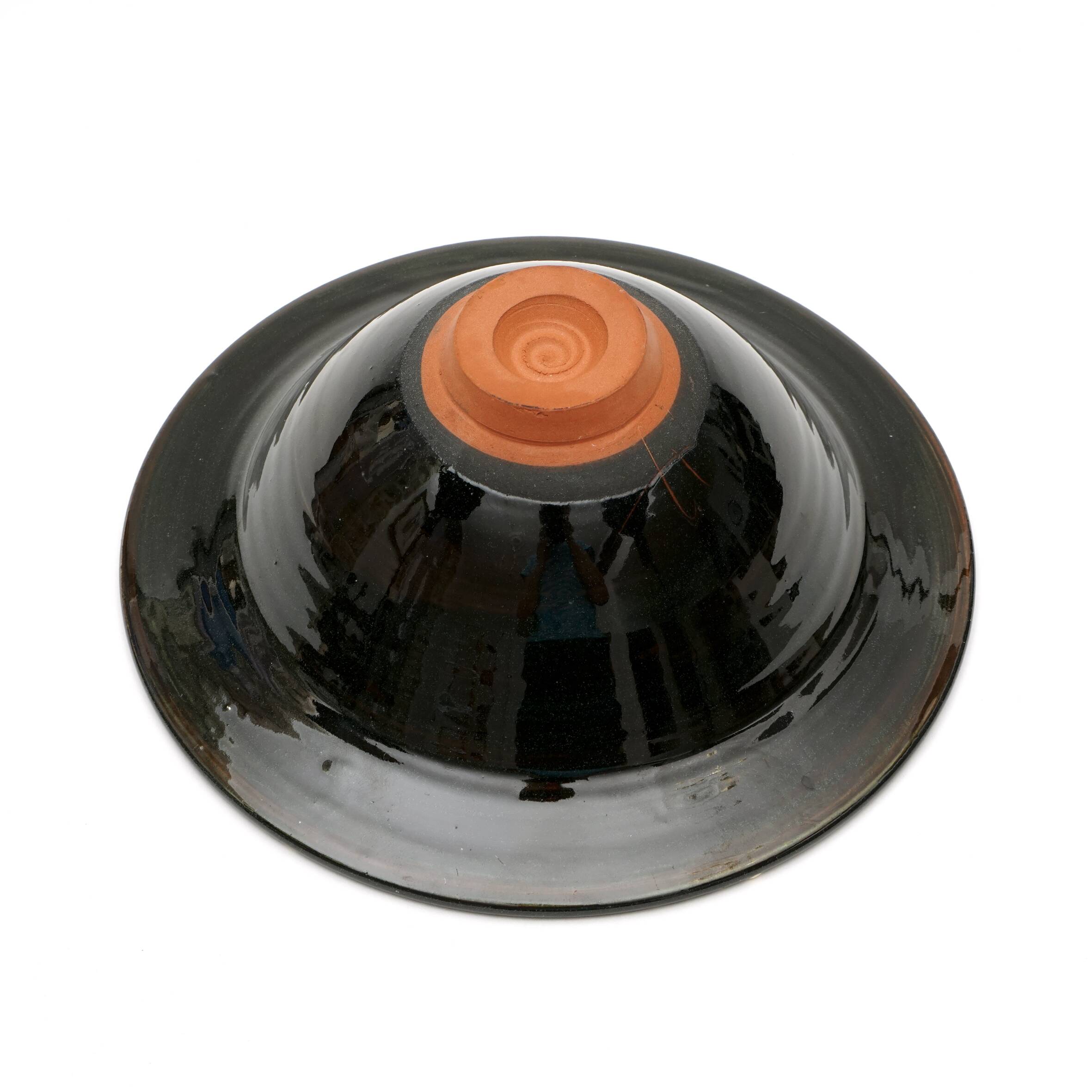 Hand-painted glazed earthenware cup