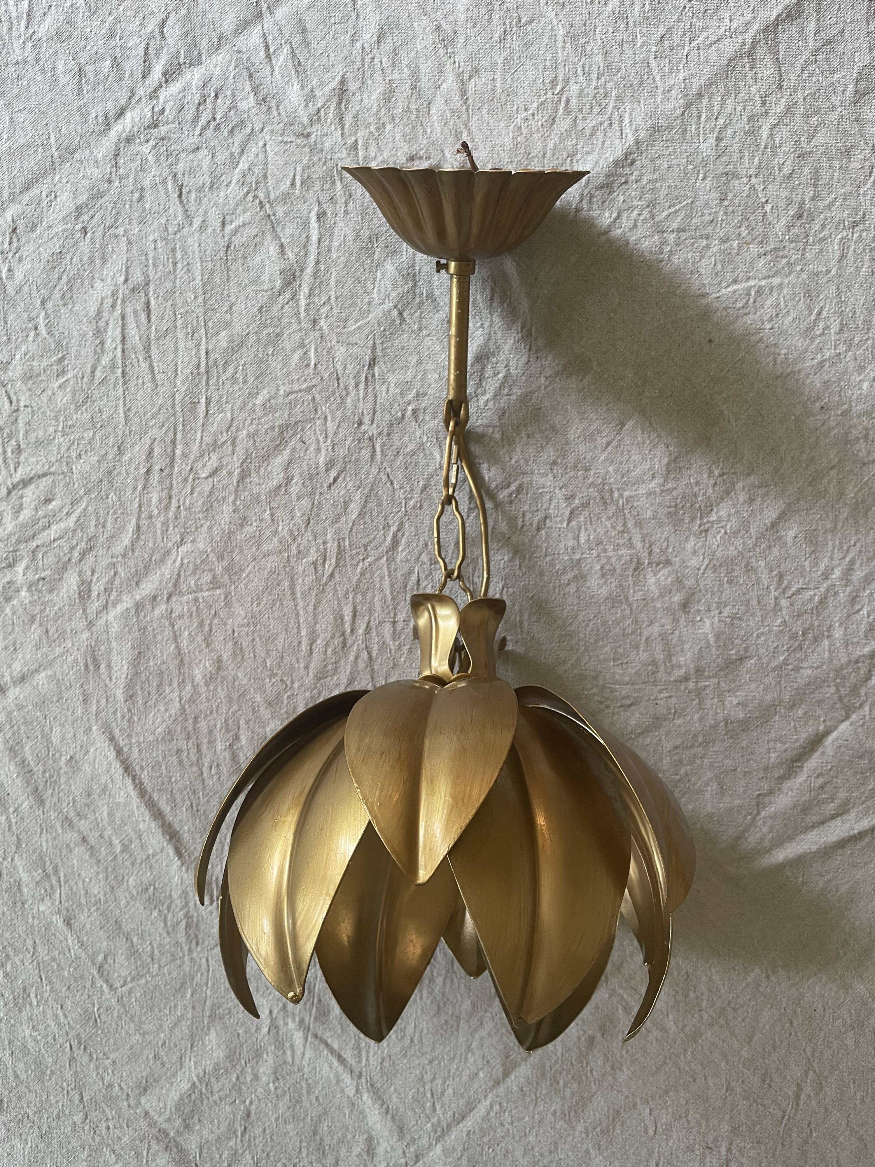 Metal flower chandelier