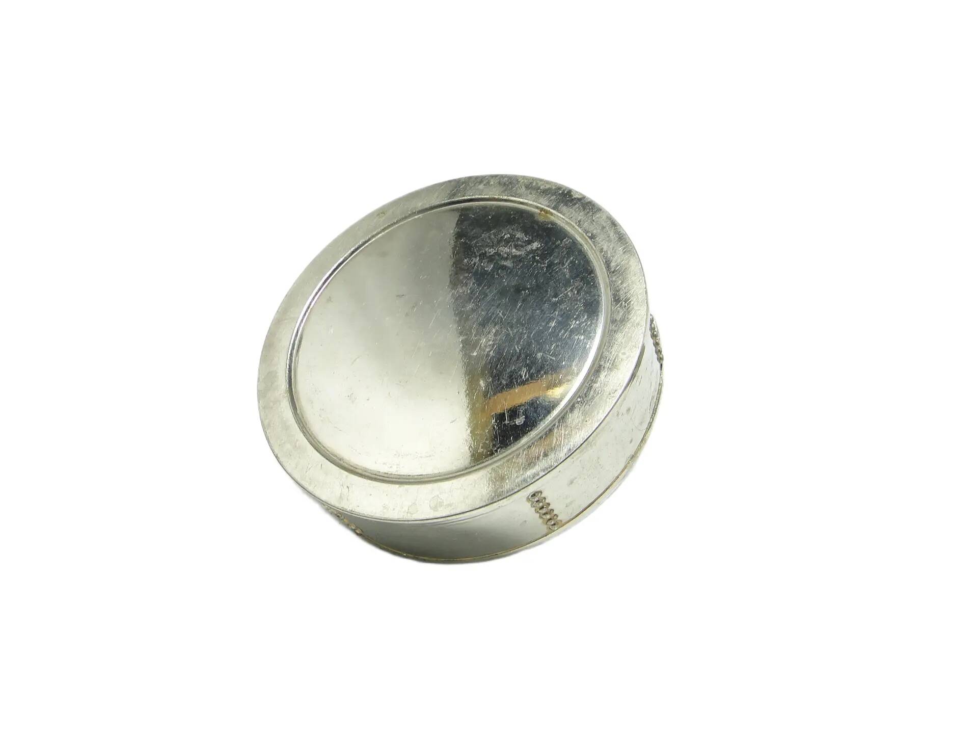 Match holder with ashtray, Art Nouveau, silver-plated brass, Austria, early 20th century