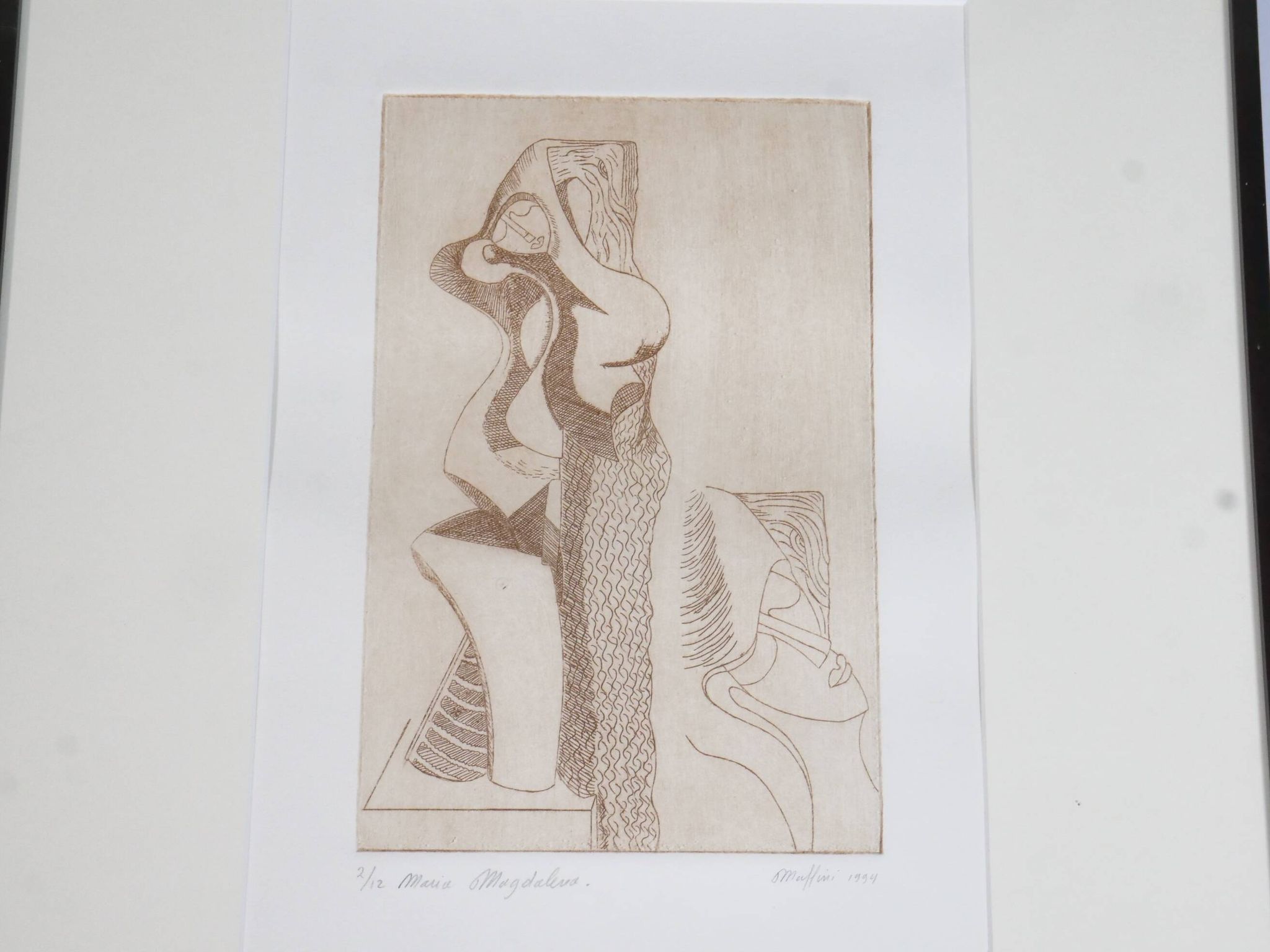 Art Print Lithograph: Mary Magdalene, Signed by Muffini, 1994