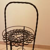 Round wrought iron serving trolley