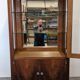 Art Deco walnut burl display cabinet, France circa 1930.