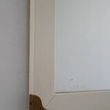 Scandinavian vintage mirror white with brass angles